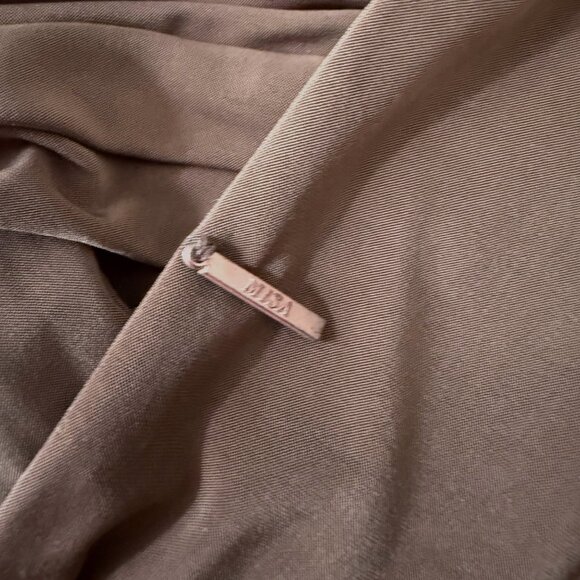 Misa Los Angeles Draped Brown Dress V-Neck Medium - Picture 9 of 12